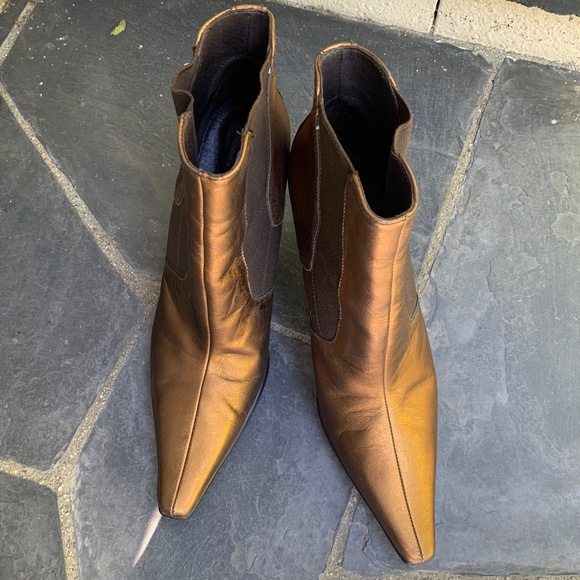 Donald J. Pliner Metallic Ankle Boots - Picture 8 of 16